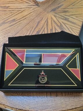 Montecristo Black Cigar Box with Red & Gold Accents